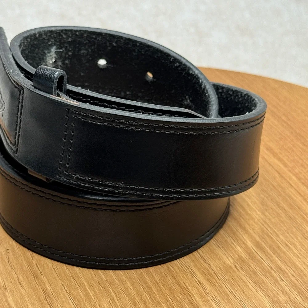 Dickies‎ Black Leather Belt Work Utility Adjustable Leather Buckle Size M 34-36